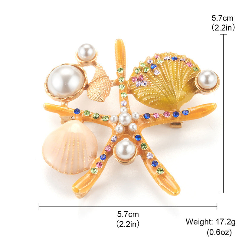 Starfish Shell Brooch High Sense Niche