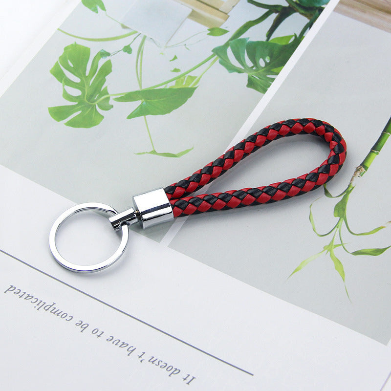 Mobile Phone Number Key Braided Rope Pendant Keychain