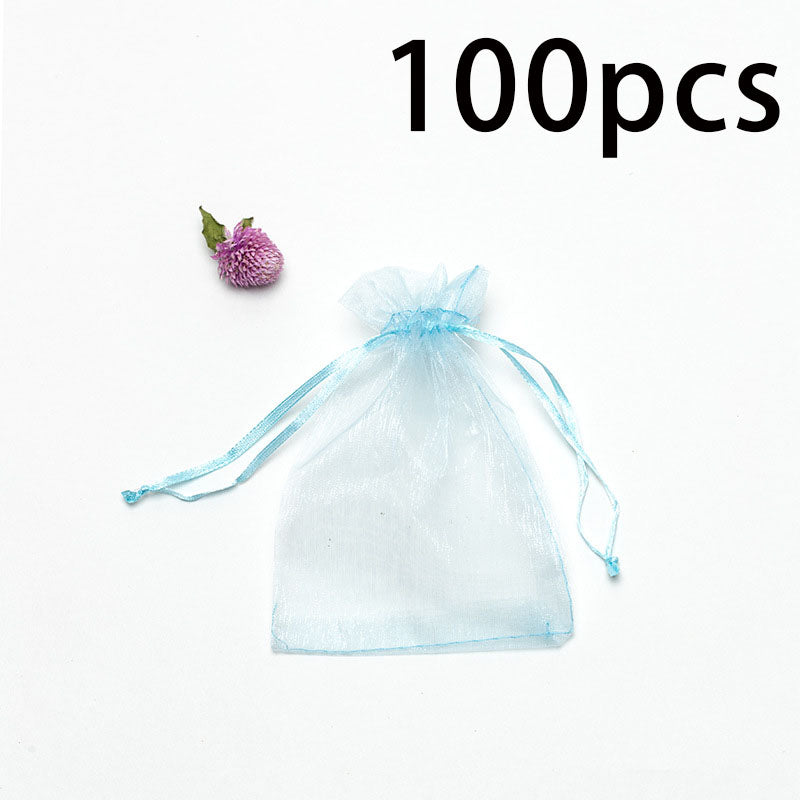 Candy Packaging Bag Drawstring Bag Jewelry Camphor Wood Bead Mesh Bag