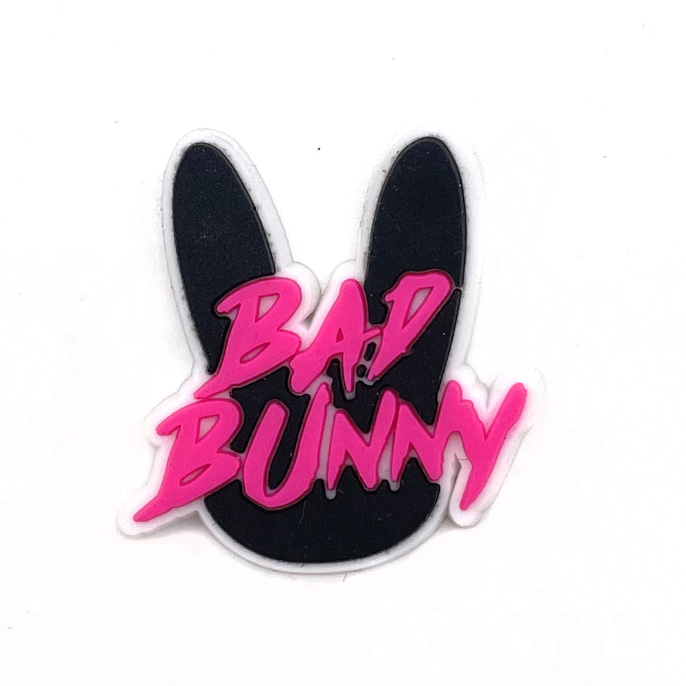 Cartoon Bad Bunny Pattern Hole Shoe Flower Accessories