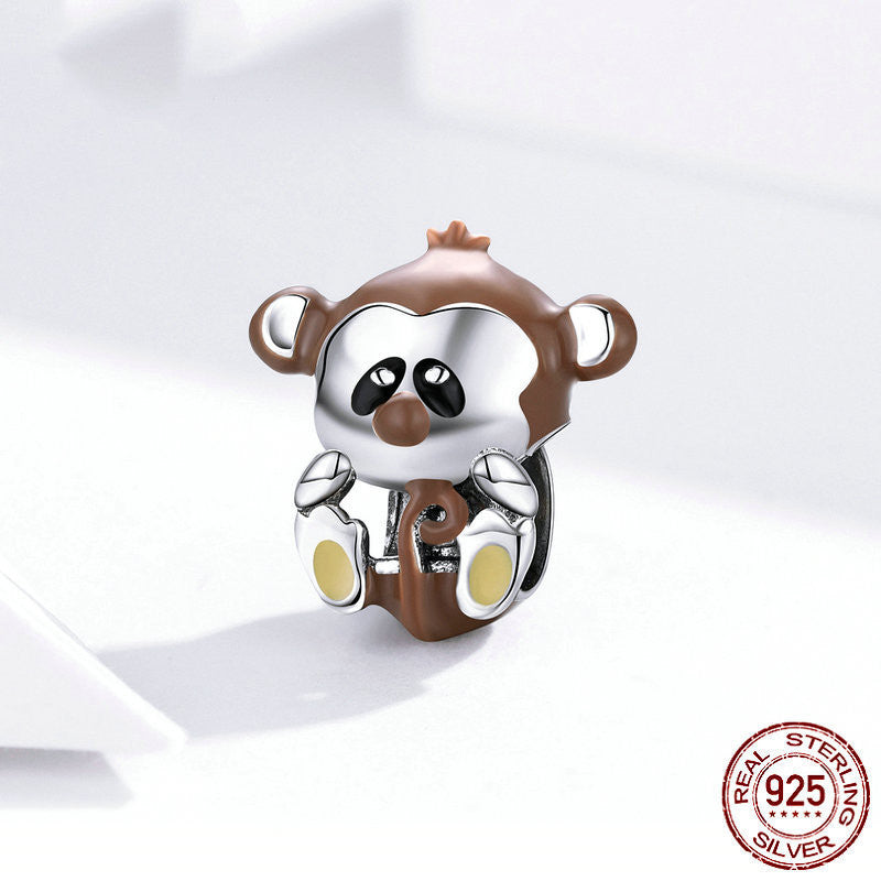 Little Monkey Diy Beaded Charm Animal Dripping Oil