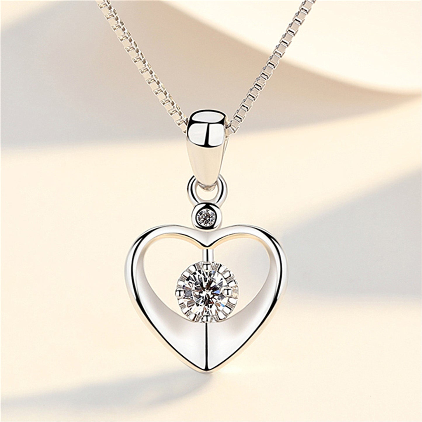 Heart Pendant Necklace Simple Couple Clavicle Chain