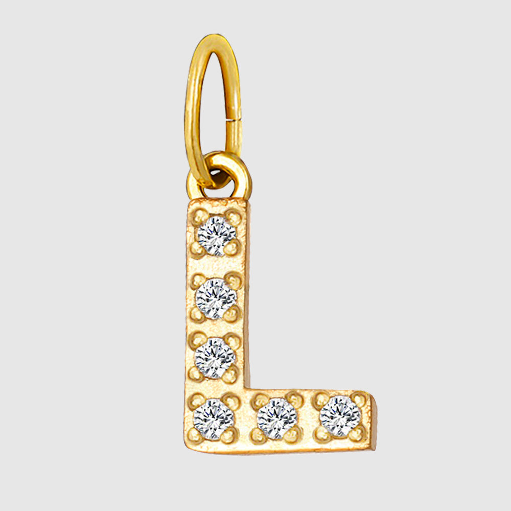 Full Diamond Stainless Steel Ornament Accessories Letter Number Pendant Diy