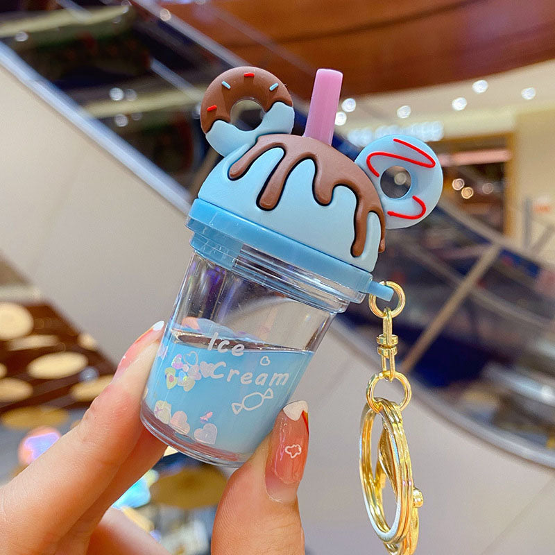 Acrylic Oil Kiki Milk Tea Cup Keychain