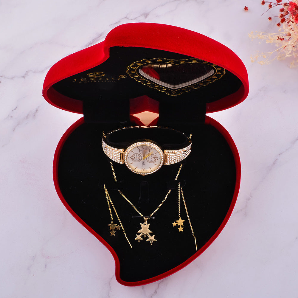 Simple Exquisite Jewelry Watch & Necklace Gift Box