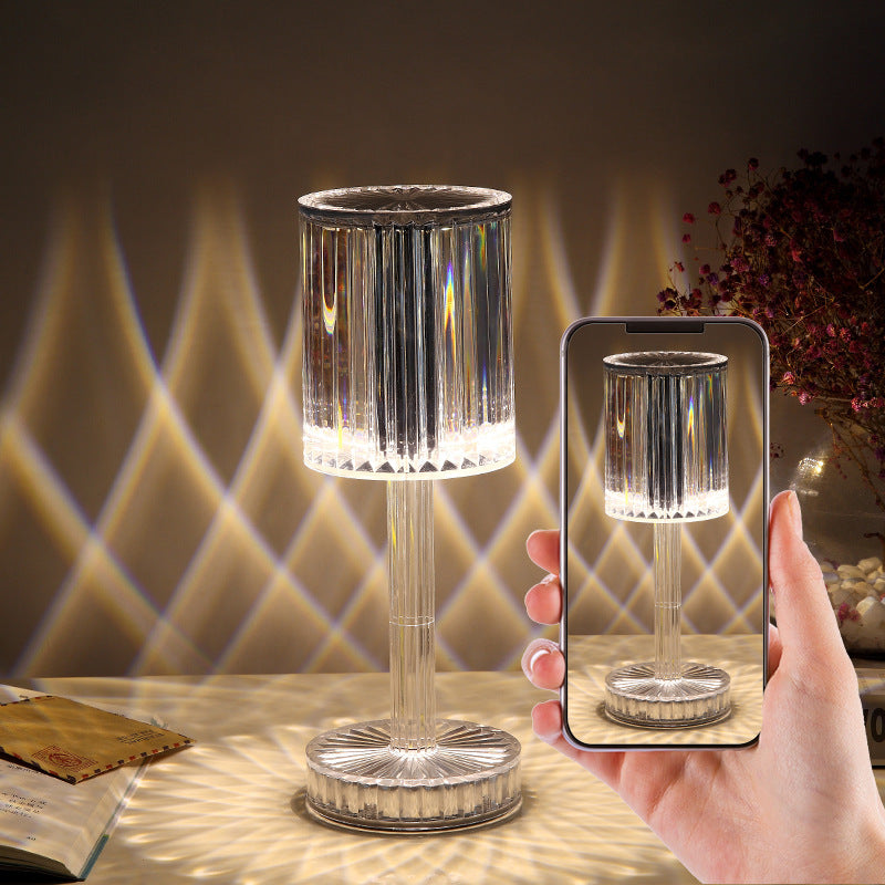 Elegant Crystal Table Lamp with Touch Control & Dimmable LED