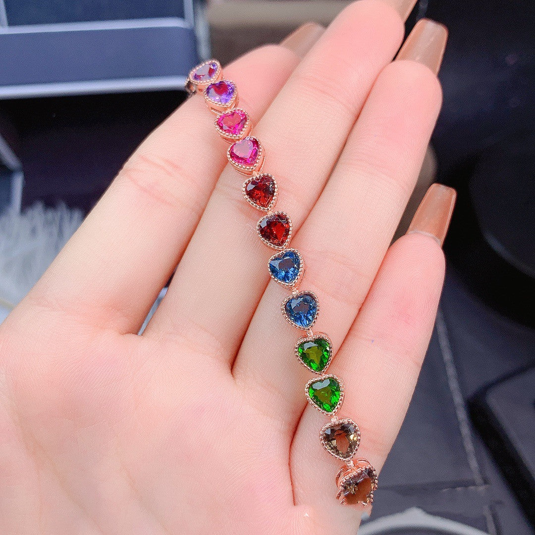 Jewelry Natural Color Gemstone Bracelet For Women