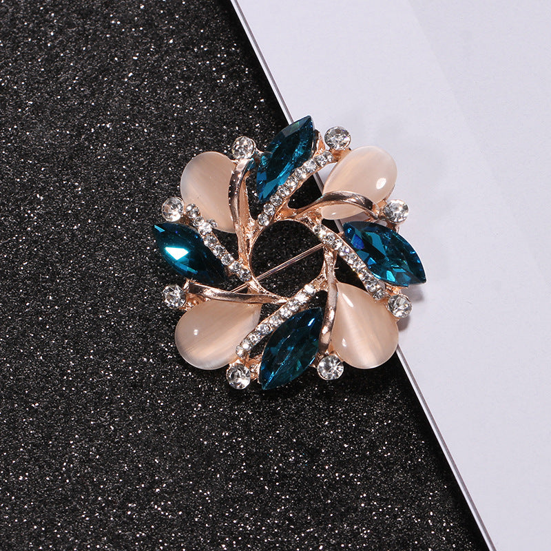 Bauhinia Brooch With Diamonds And Gemstones