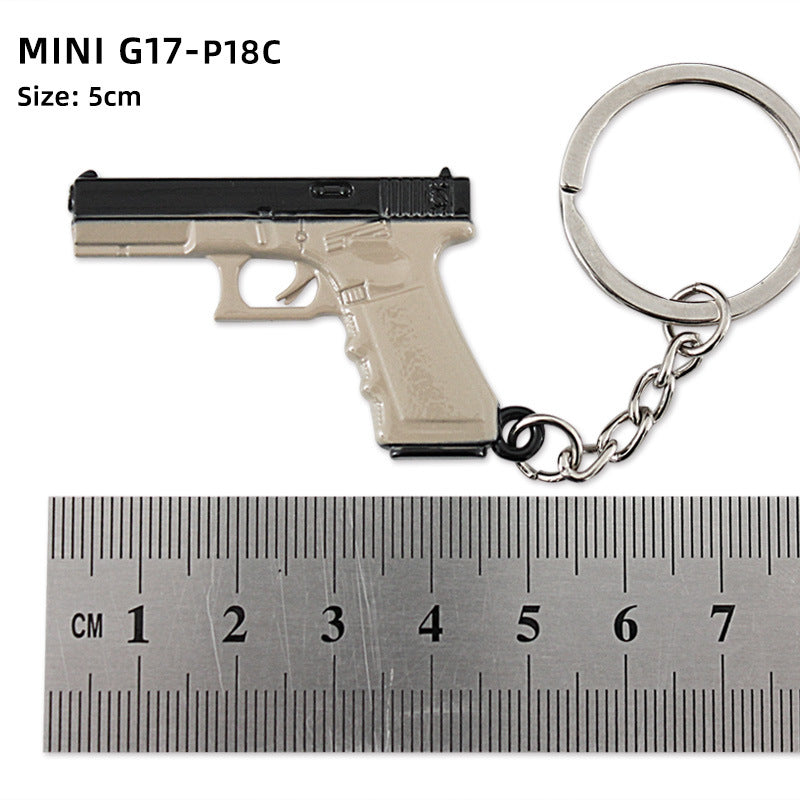 Alloy P92 Model G17 Sand Eagle Left Wheel Keychain