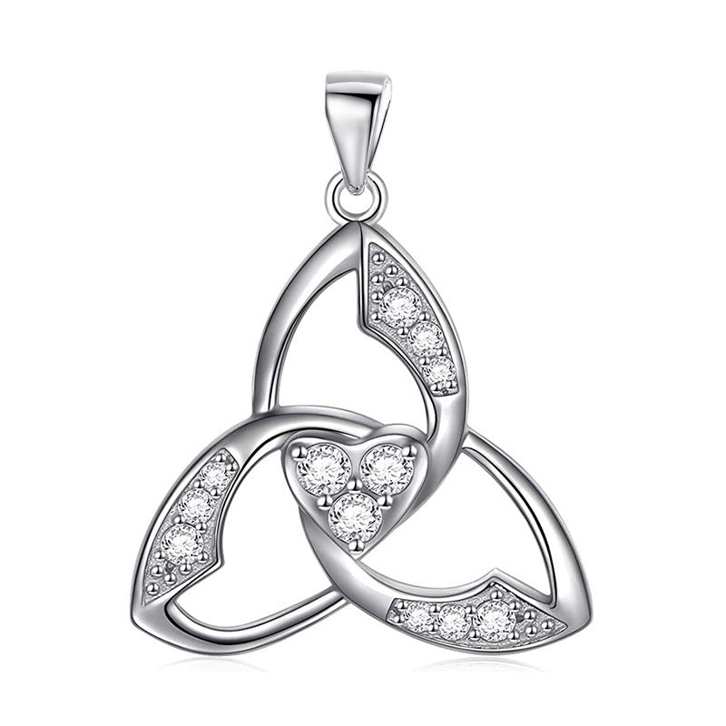 925 Silver Necklace Women's Triangle Silver Accessories Clavicle Chain