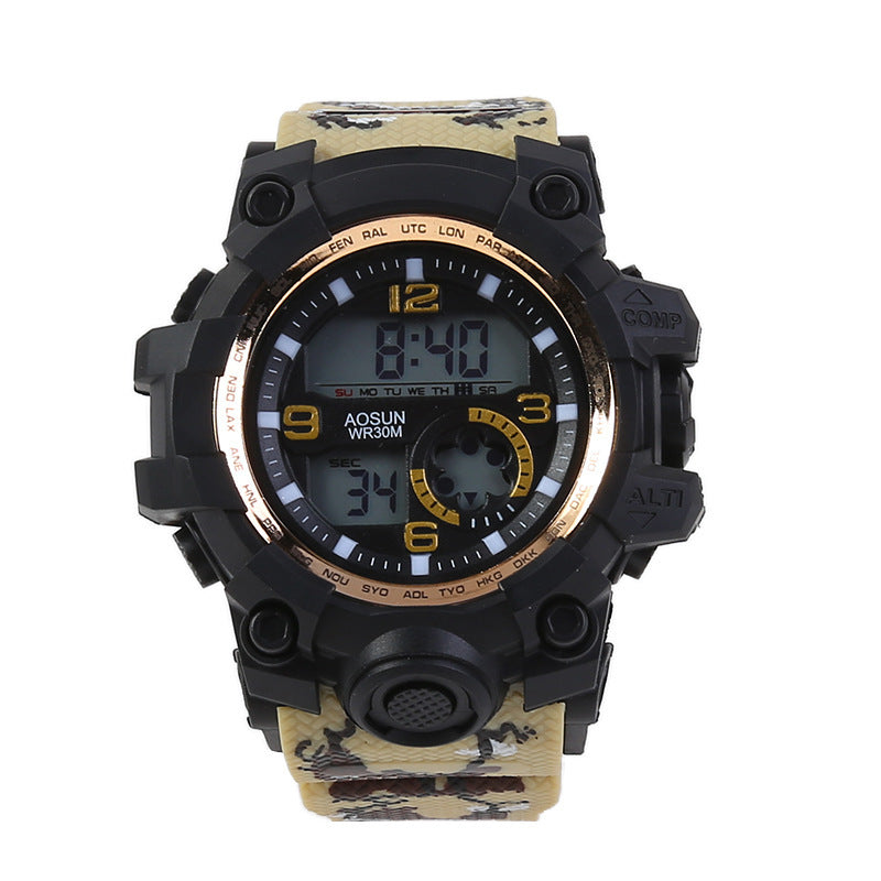 Watch Female Round Korean Style Simple Waterproof Sports Electronic