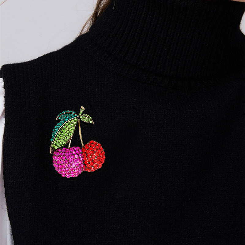 Women's Fashionable All-match Cherry Brooch