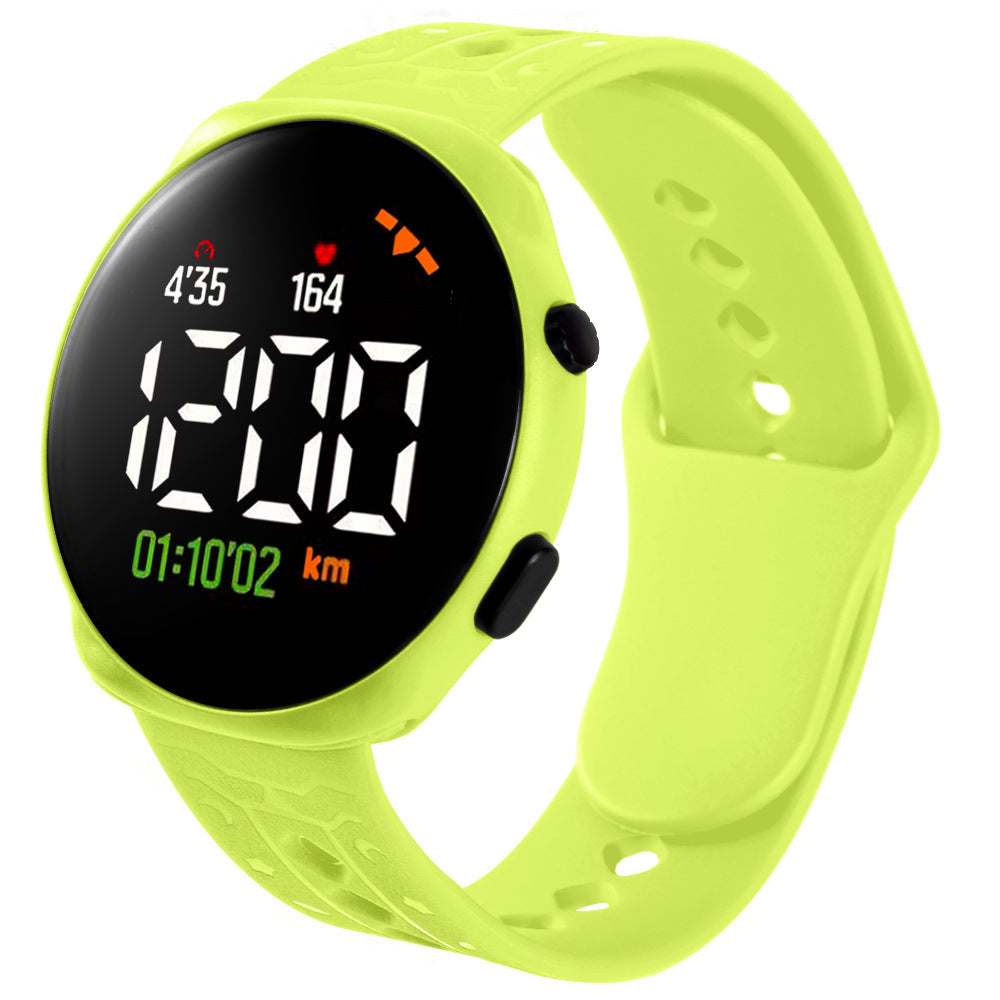 LED Outdoor Sports Waterproof Round Children's Electronic Watch