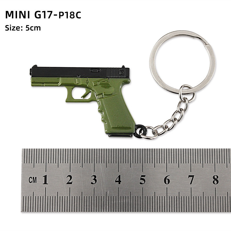 Alloy P92 Model G17 Sand Eagle Left Wheel Keychain