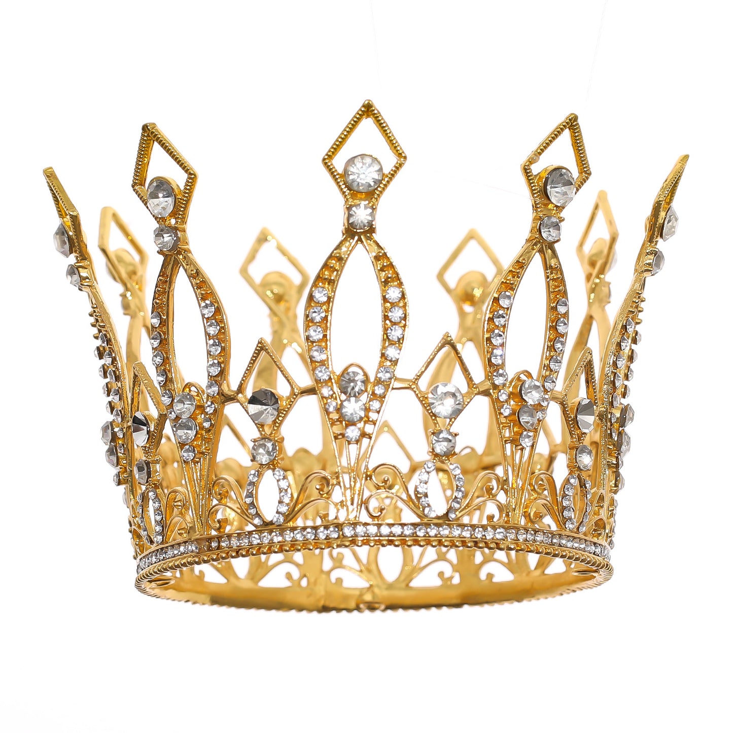 Golden King Crown Bride Full Circle Noble Crown Performance Decoration Photo Studio Shooting Accessories