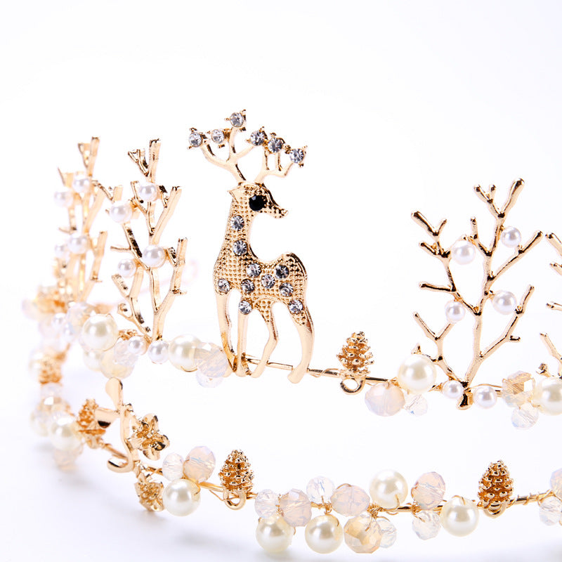 Fawn Crown Golden Animal Wedding Accessories