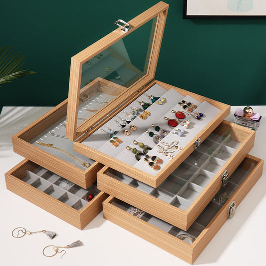 Rosewood Grain Wooden Jewelry Storage Box