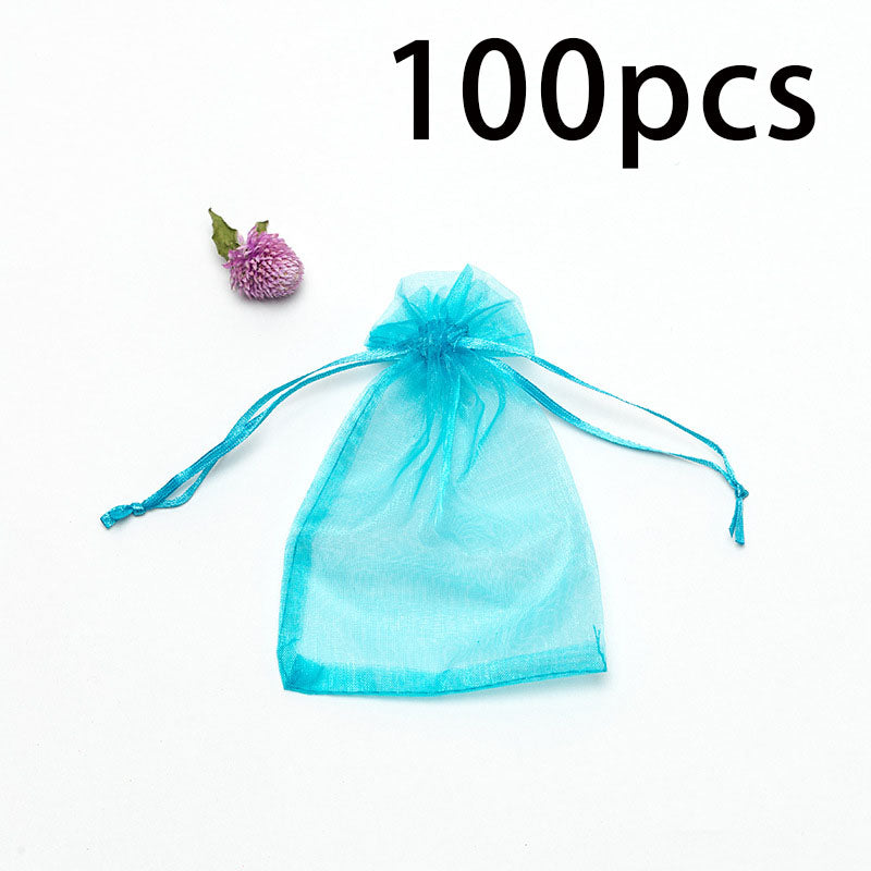 Candy Packaging Bag Drawstring Bag Jewelry Camphor Wood Bead Mesh Bag