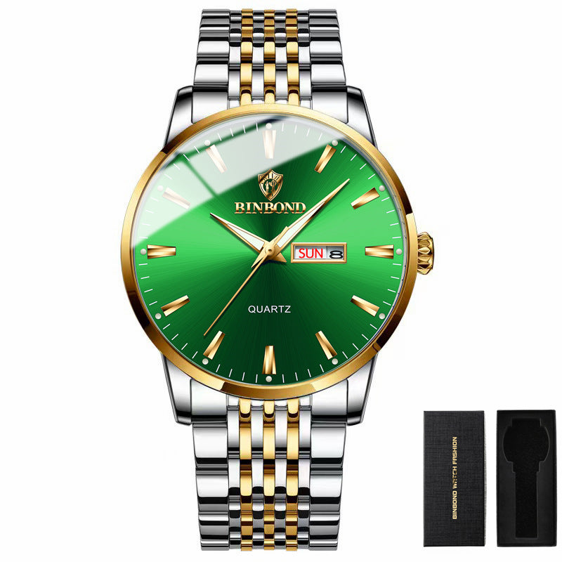 Male Waterproof Luminous Calendar Korean Quartz Watch