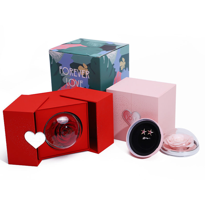 Creative Eternal Rose and Jewelry Gift Box