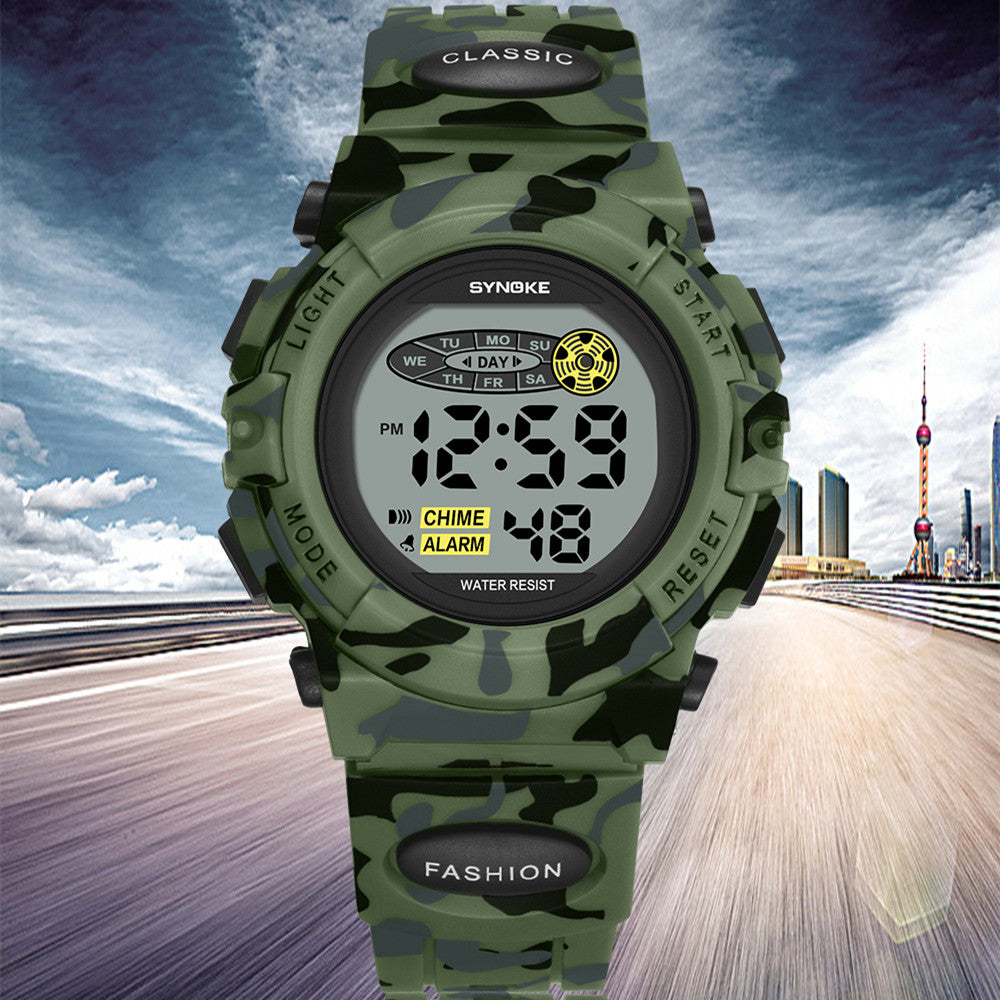 Colorful Luminous Children's Student Personality Camouflage Sports Watch