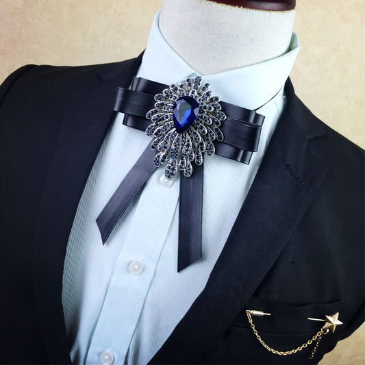 Unisex Bow Tie Collar Floral Shirt Accessories