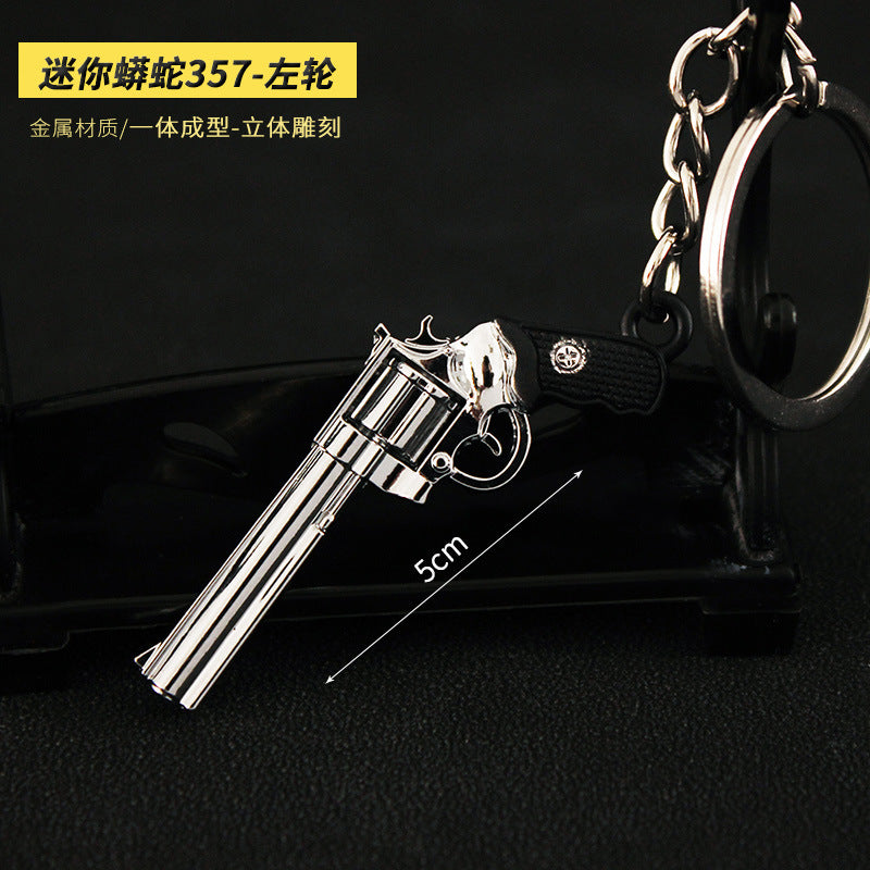 Alloy P92 Model G17 Sand Eagle Left Wheel Keychain