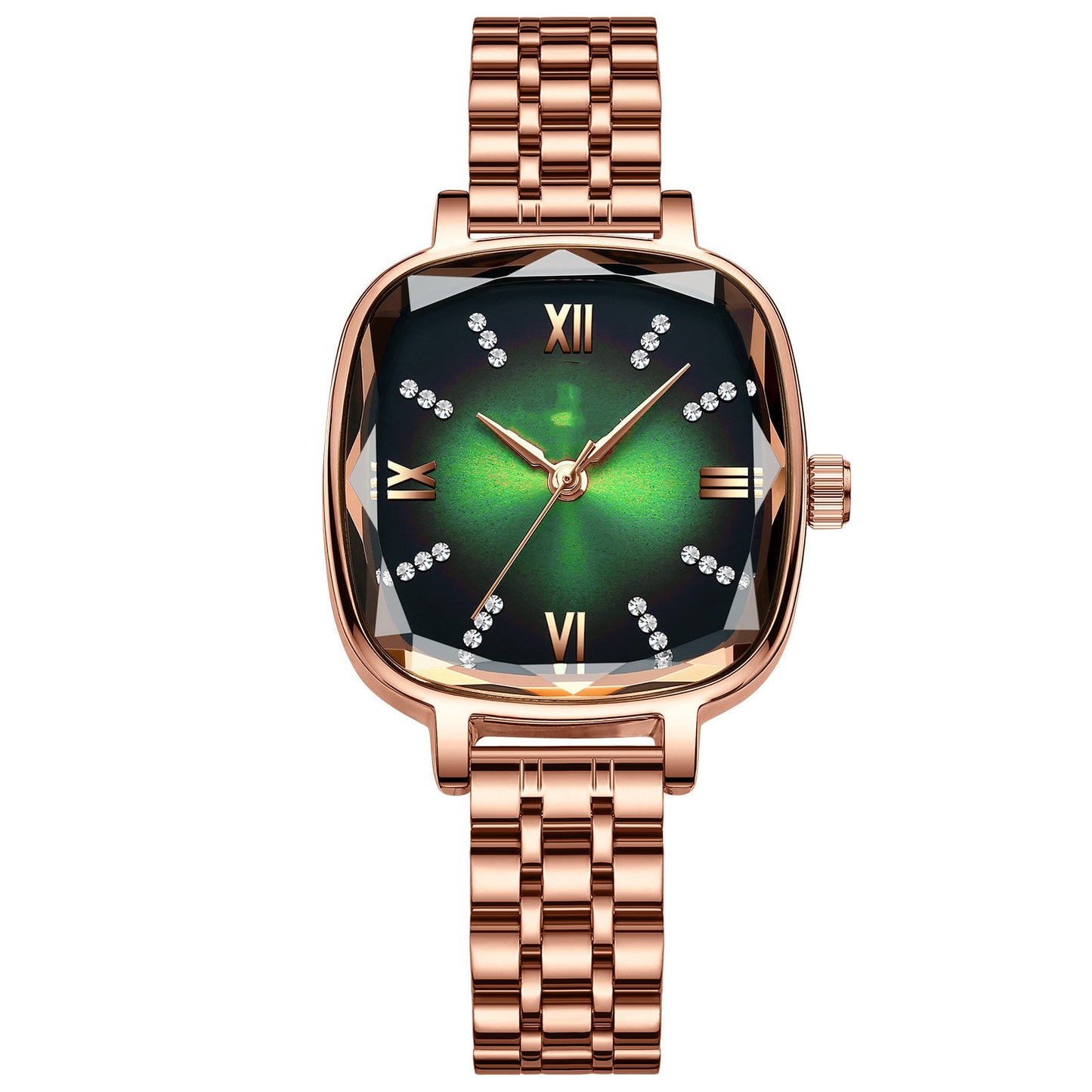 Women's Fashion Waterproof Solid Steel Strap Watch