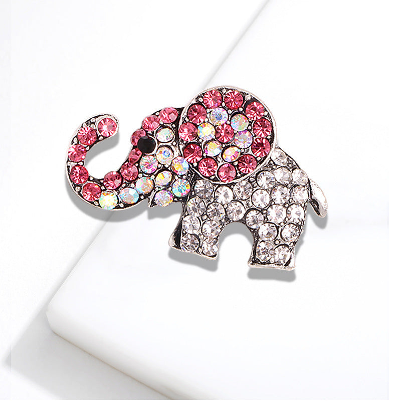 Full Diamond Elephant Brooch Cute Animal