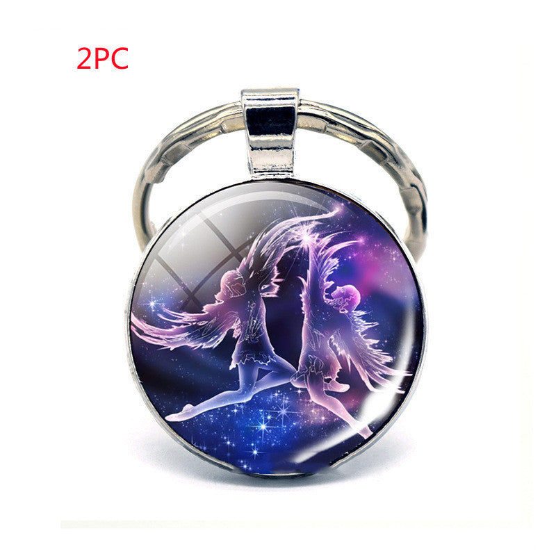 Twelve Constellation Keychain Birthday Gift