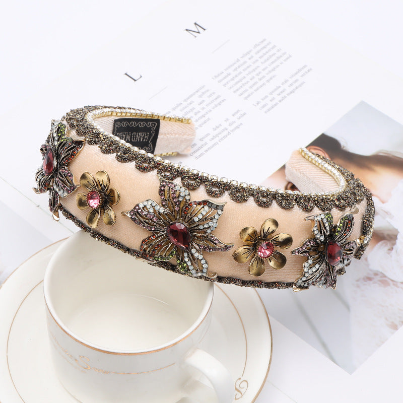 Baroque Color Full Diamond Temperament Versatile Headband