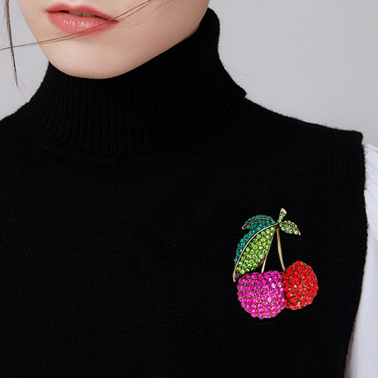 Women's Fashionable All-match Cherry Brooch