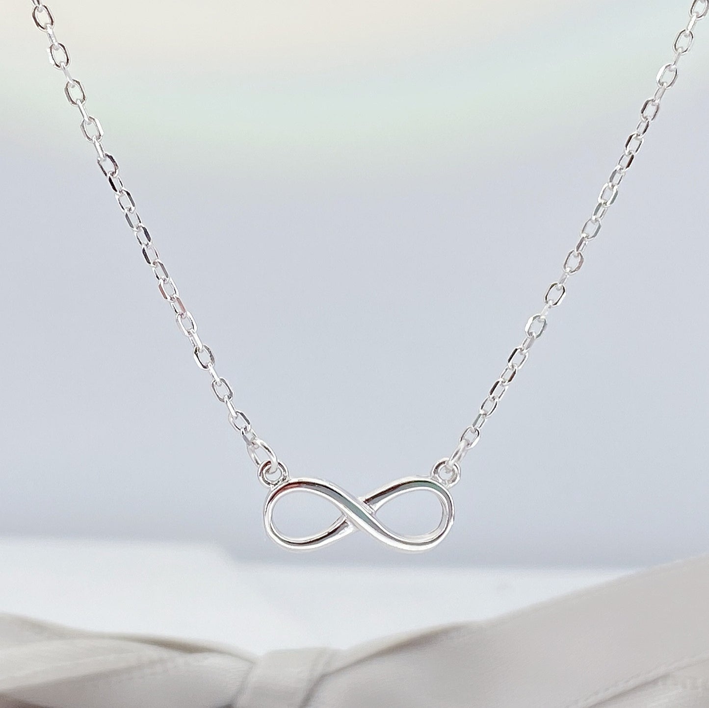 925 Silver 8 Words Necklace Through The Body Of Sterling Silver Pendant Collarbone Chain Ins Wind Super Fairy Mori Students Necklace Jewellery Female Tide