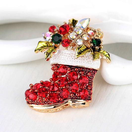 New Fashion Christmas Boots Alloy Brooch