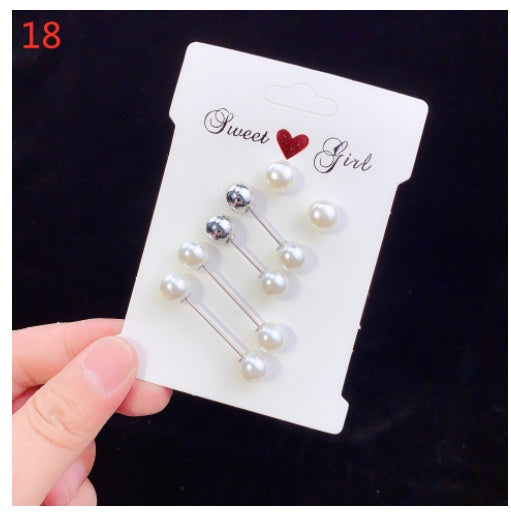 Brooch Pin Overalls Waist Opening Pearl Pin Buckle Clothes Fixed