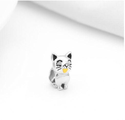 Dog Pendant 925 Silver DIY Labrador Dog Pendant Singapore Cartoon Dog Pug Bracelet Accessories