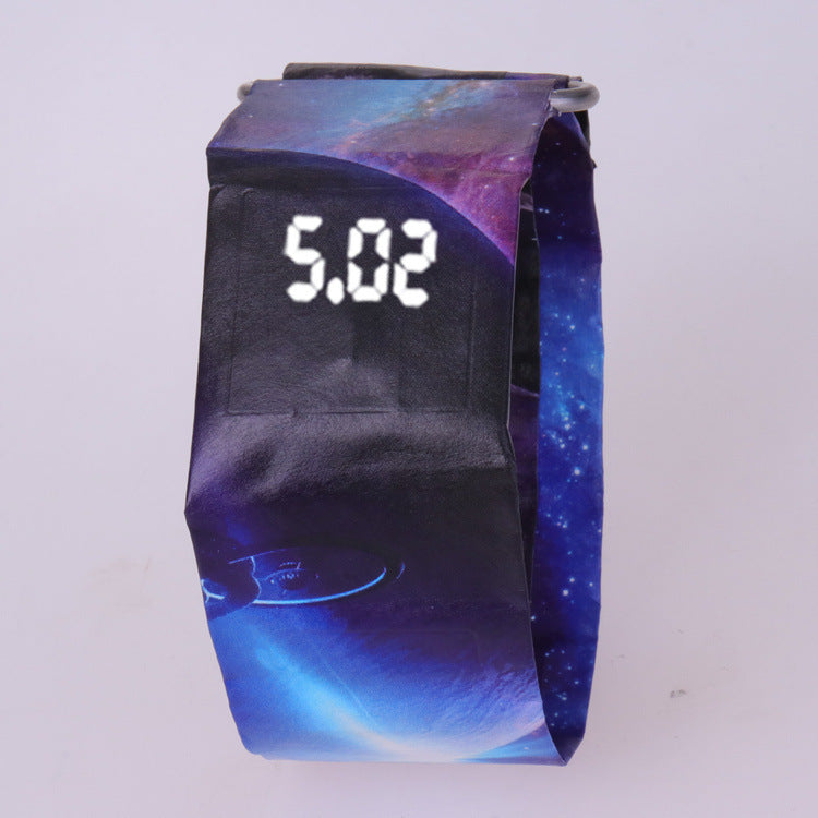 Black Technology Student Children's Paper Watch