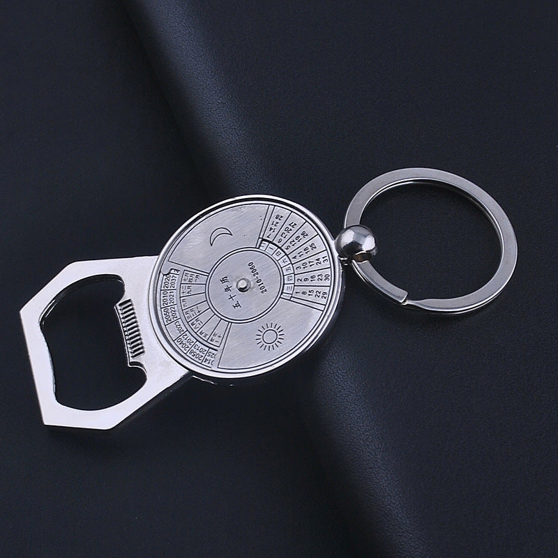 Perpetual Calendar Key Chain Bottle Opener