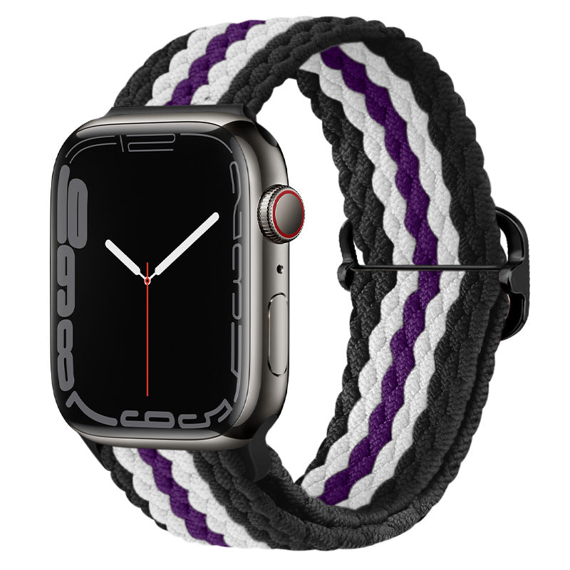 Apple Watch Watchband Adjustable Nylon Braided For Apple Watch7 Strap