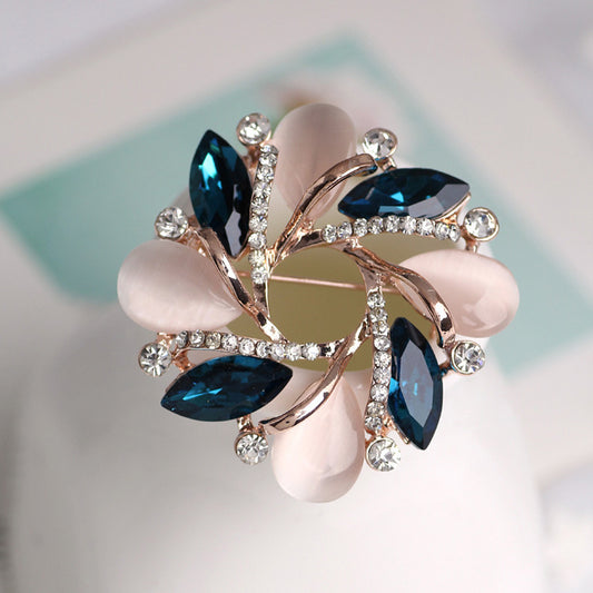 Bauhinia Brooch With Diamonds And Gemstones