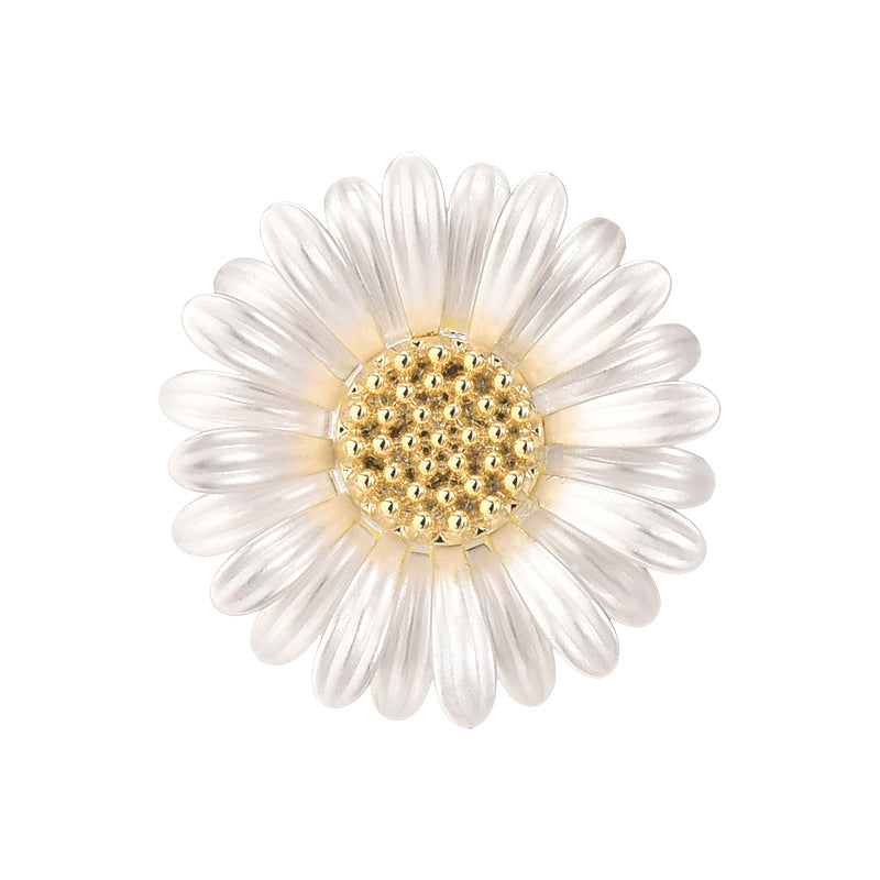 Simple Small Daisy Brooch Female Anti-lost Pin