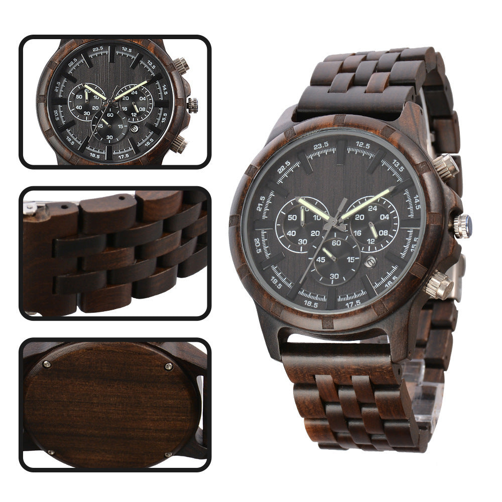 Men's Multi-function Quartz Watch Business Luminous