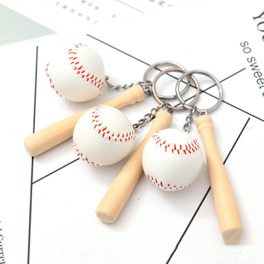 Simulation Baseball Keychain Bat Pendant