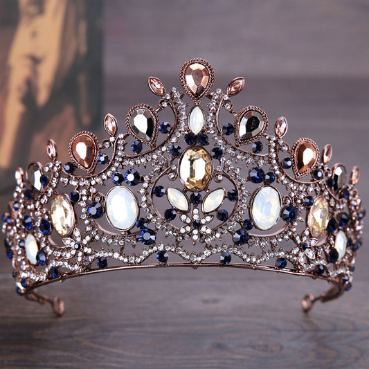 Vintage Elegant Sapphire And Diamond Bridal Crown Tiara