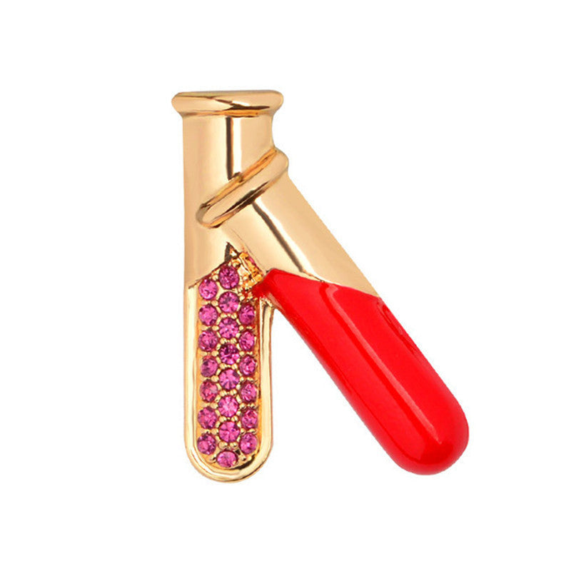 Medical Equipment Test Tube Shape Enamel Cartoon Brooch Badge