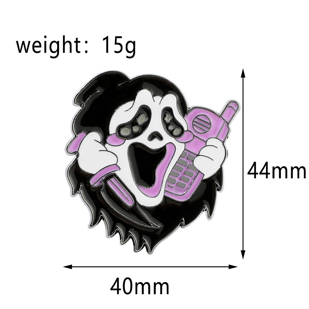 Cartoon Brooch Halloween Witch Conjure Enamel Pin