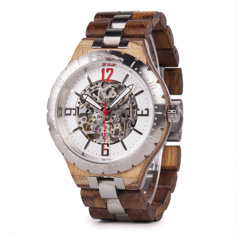 Wooden Automatic Mechanical Watches Men Luxury