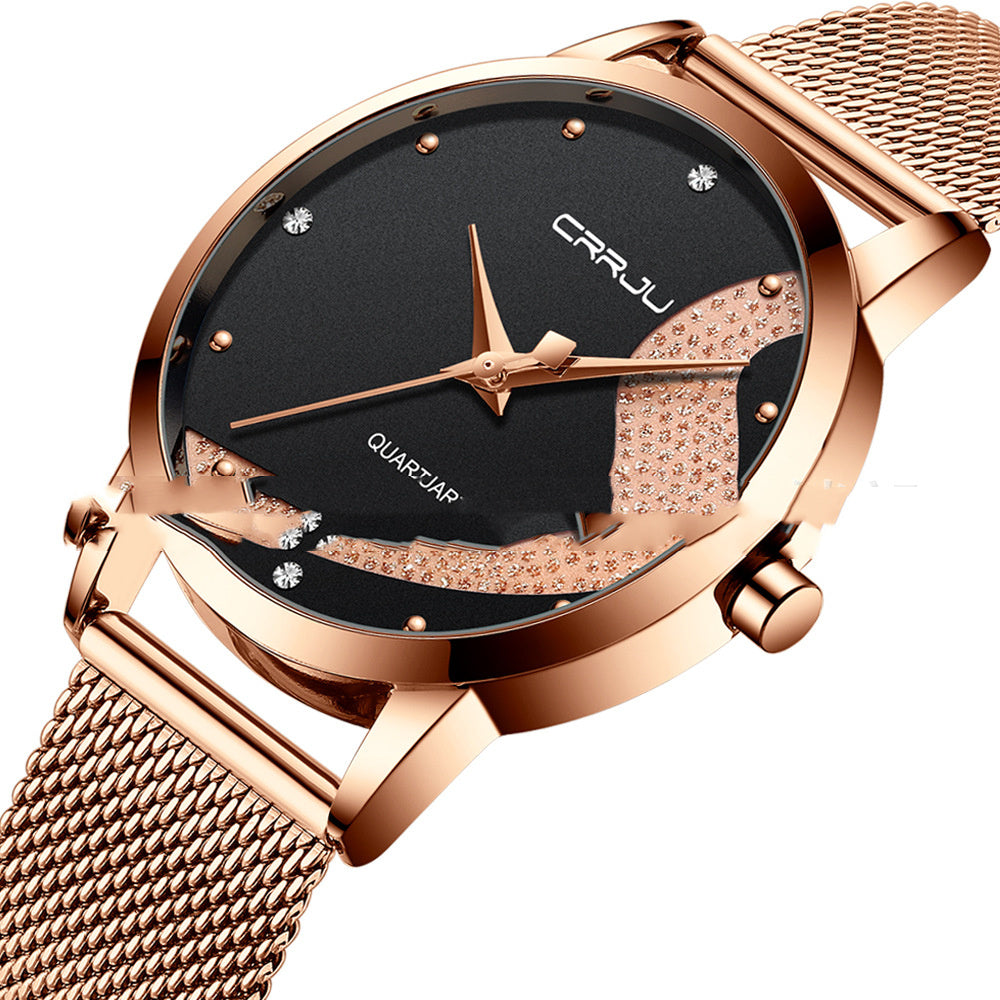 Simple Personality Couple Mesh Belt Genuine Watch