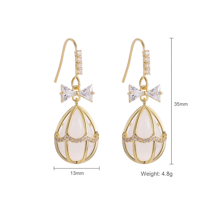 Opal Butterfly Stud Earrings Women