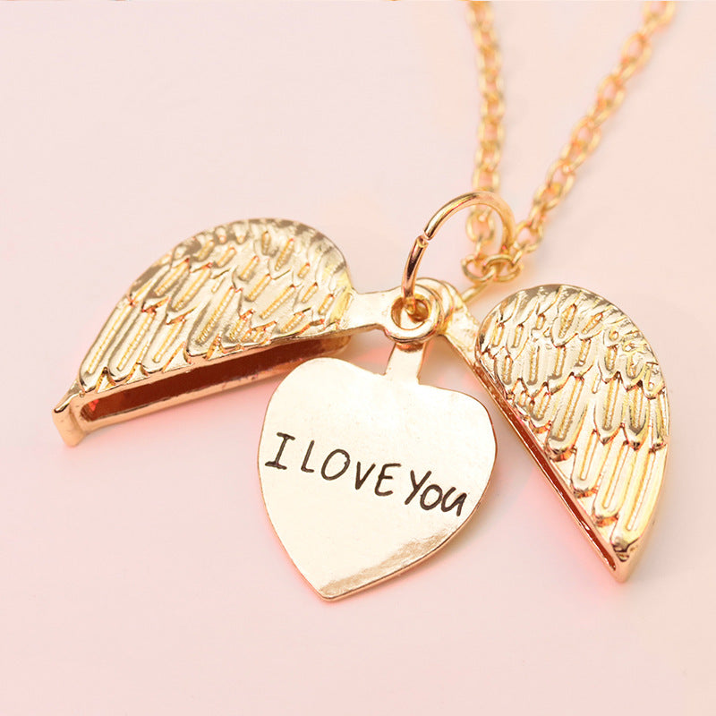 Ornament European And American Women's Fashion Necklace Open Box Letters